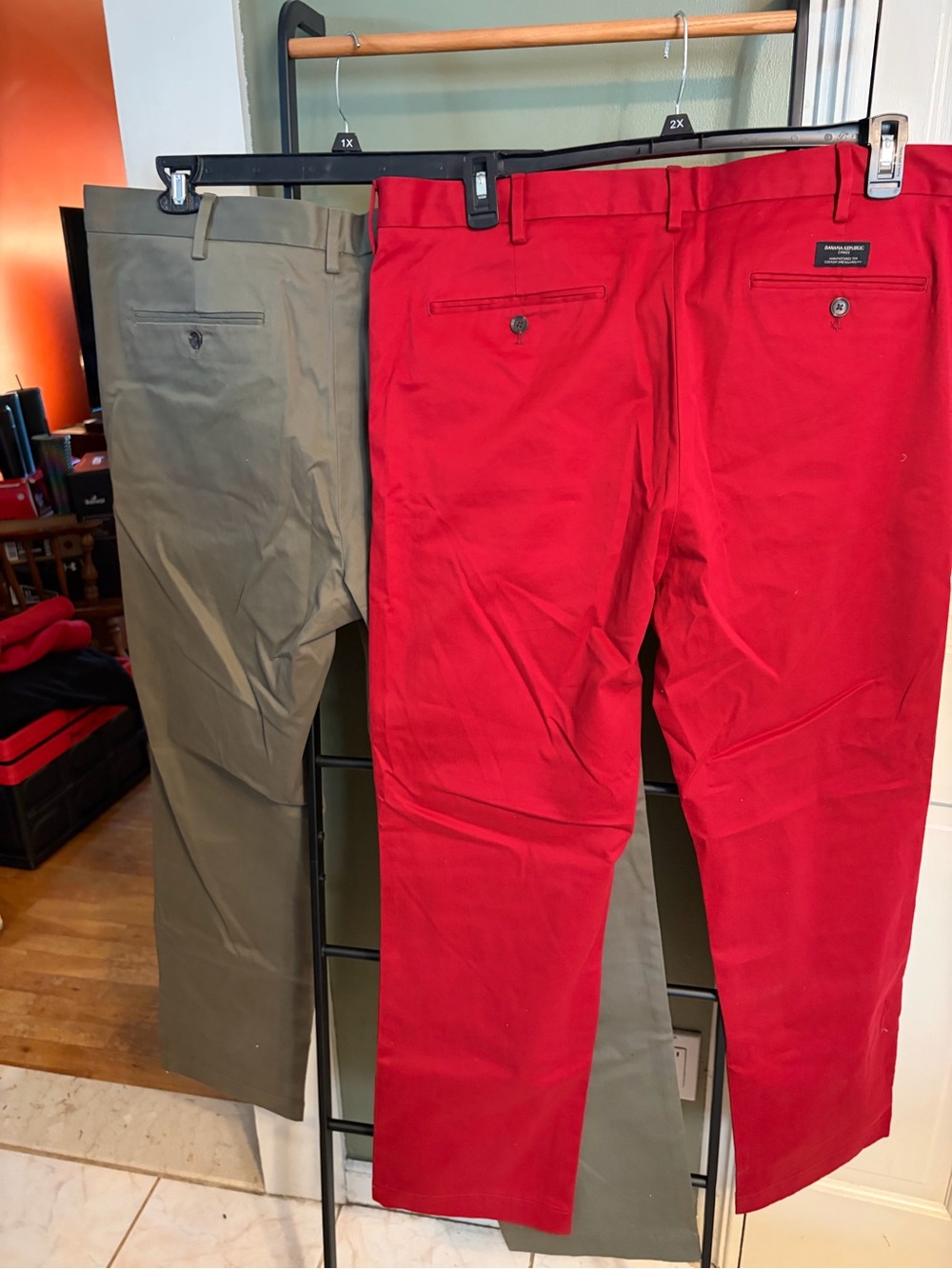 Banana Republic Olive and Red Chino Pants Set - Picture 5 of 6
